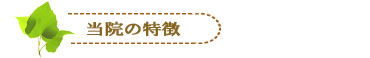 当院の特徴